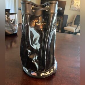 Vintage Ralph Lauren Polo Sport Bucket Sling Transparent Black Bag